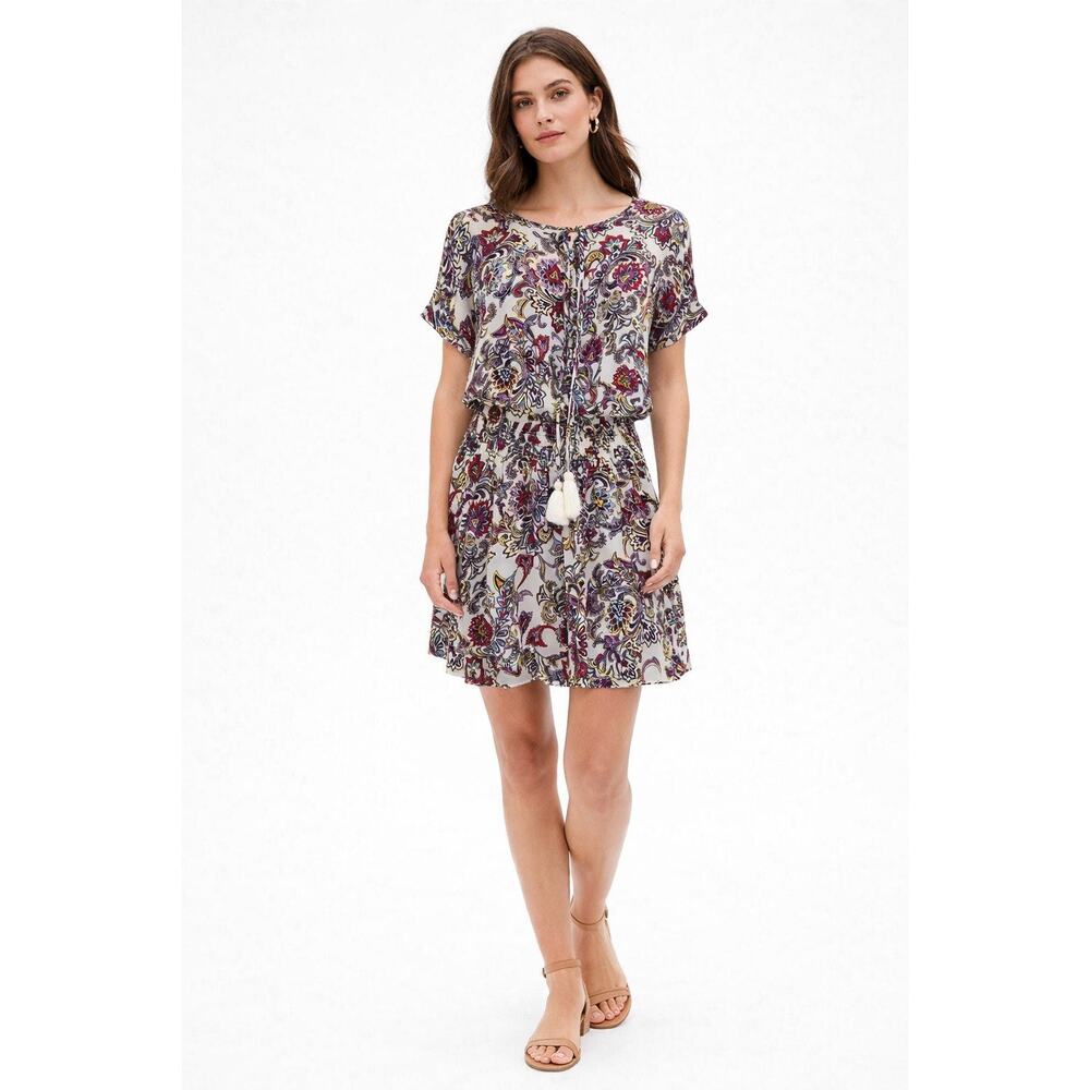 Banana Republic Dress S Floral + Kenneth Cole Cardigan Small Bundle